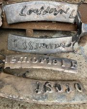 Fabricating the markers for Remembering Together, Dumfries & Galloway, Phase 2.
