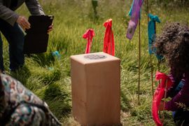 Image from the launch of The Dispersed Memorial Forest in The Crichton & NHS Mountainhall, Dumfries, Scotland, on Saturday, 8 June, 2024.