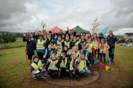 Image from the launch of The Dispersed Memorial Forest at Bell Crecent Park, Sanquhar, on Friday, 14 June, 2024.