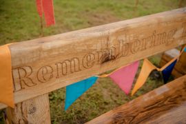 Image from the launch of The Dispersed Memorial Forest at Bell Crecent Park, Sanquhar, on Friday, 14 June, 2024.