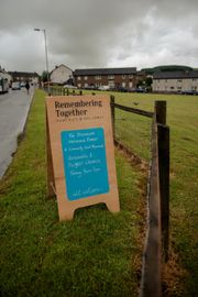 Image from the launch of The Dispersed Memorial Forest at Bell Crecent Park, Sanquhar, on Friday, 14 June, 2024.