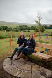 Image from the launch of The Dispersed Memorial Forest at Bell Crecent Park, Sanquhar, on Friday, 14 June, 2024.
