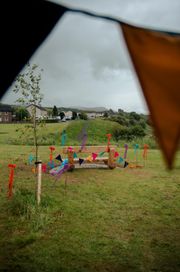 Image from the launch of The Dispersed Memorial Forest at Bell Crecent Park, Sanquhar, on Friday, 14 June, 2024.