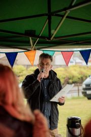 Image from the launch of The Dispersed Memorial Forest at Bell Crecent Park, Sanquhar, on Friday, 14 June, 2024.