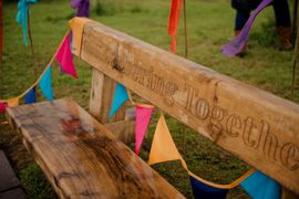 Image from the launch of The Dispersed Memorial Forest at Bell Crecent Park, Sanquhar, on Friday, 14 June, 2024.