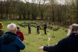 Image from the launch of The Dispersed Memorial Forest at NTS Threave Nature Reserve, Castle Douglas, on Thursday, 27 June, 2024.