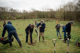 Image from the launch of The Dispersed Memorial Forest at NTS Threave Nature Reserve, Castle Douglas, on Thursday, 27 June, 2024.