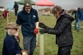 Image from the launch of The Dispersed Memorial Forest at NTS Threave Nature Reserve, Castle Douglas, on Thursday, 27 June, 2024.