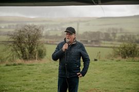 Image from the launch of The Dispersed Memorial Forest at Bell Crecent Park, Sanquhar, on Friday, 14 June, 2024.
