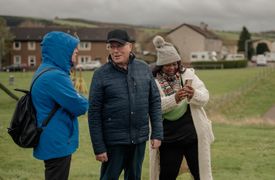 Image from the launch of The Dispersed Memorial Forest at Bell Crecent Park, Sanquhar, on Friday, 14 June, 2024.