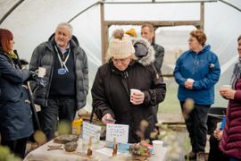 Image from the launch of The Dispersed Memorial Forest at the Galloway Community Hospital, on Saturday, 29 June, 2024.