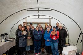 Image from the launch of The Dispersed Memorial Forest at the Galloway Community Hospital, on Saturday, 29 June, 2024.