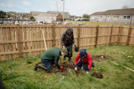 Image from the launch of The Dispersed Memorial Forest at the Galloway Community Hospital, on Saturday, 29 June, 2024.